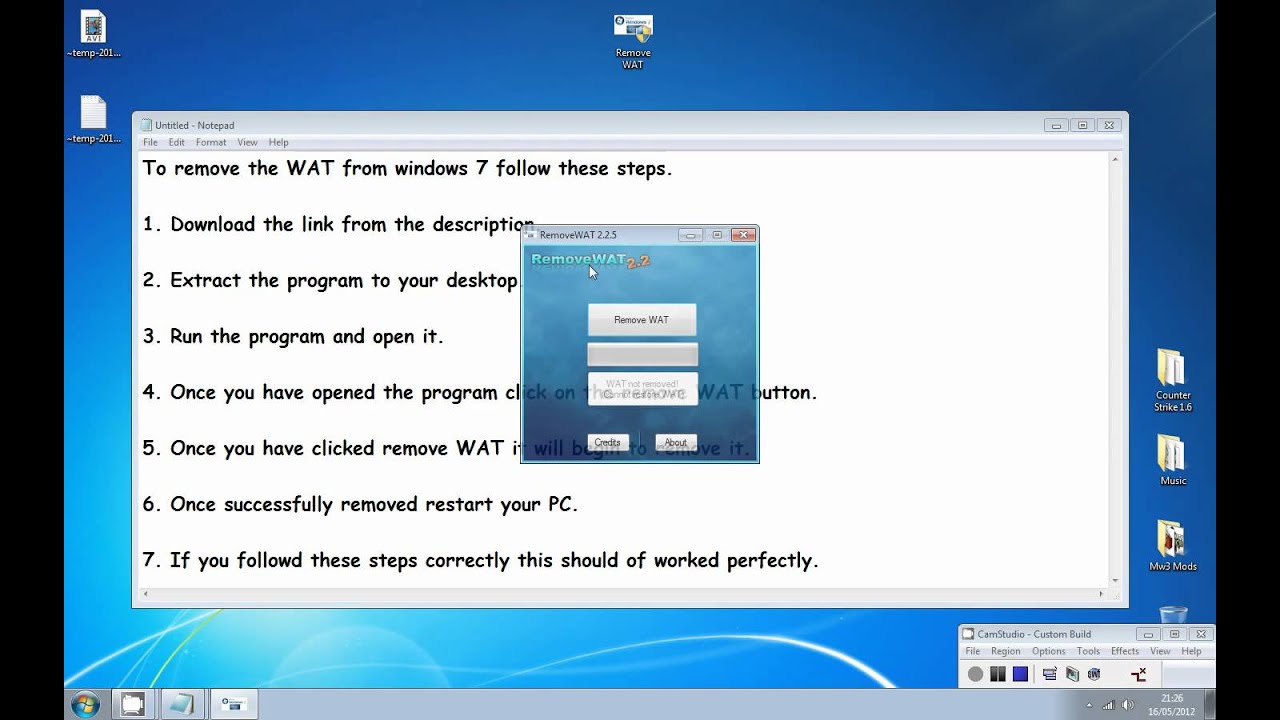 Wat Remover Windows 7 Ultimate